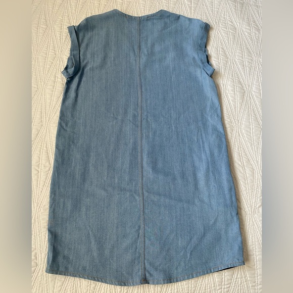ALL SAINTS Kinney Dress Blue Chambray Denim - Picture 2 of 8